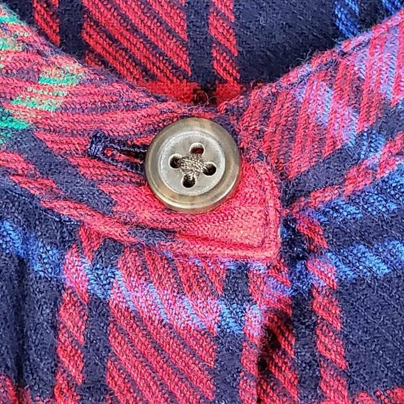 Lands End Shirt Long Sleeve Women’s Plus Size 3X Plaid Multicolor Button Up - Picture 4 of 10